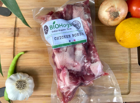 CHICKEN BONES (ORGANICALLY RAISED; BONE SOUP)